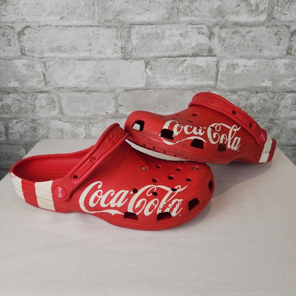 Crocs Clogs Coca-Cola Classic Limited Edition Red White Casual Mens 8 Womens 10